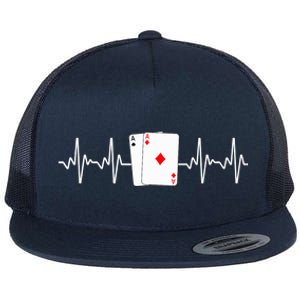 Funny Poker Lover Design Gamblers Poker Player Flat Bill Trucker Hat