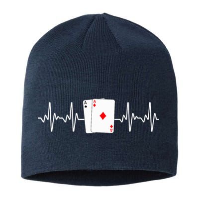 Funny Poker Lover Design Gamblers Poker Player Sustainable Beanie