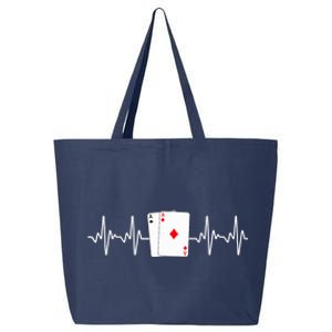 Funny Poker Lover Design Gamblers Poker Player 25L Jumbo Tote