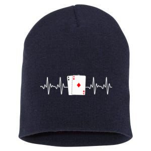 Funny Poker Lover Design Gamblers Poker Player Short Acrylic Beanie