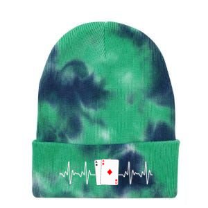 Funny Poker Lover Design Gamblers Poker Player Tie Dye 12in Knit Beanie