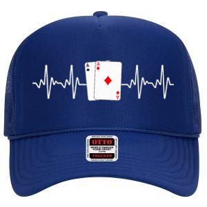 Funny Poker Lover Design Gamblers Poker Player High Crown Mesh Back Trucker Hat