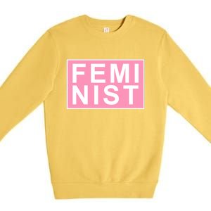 Feminist Pink Logo Premium Crewneck Sweatshirt