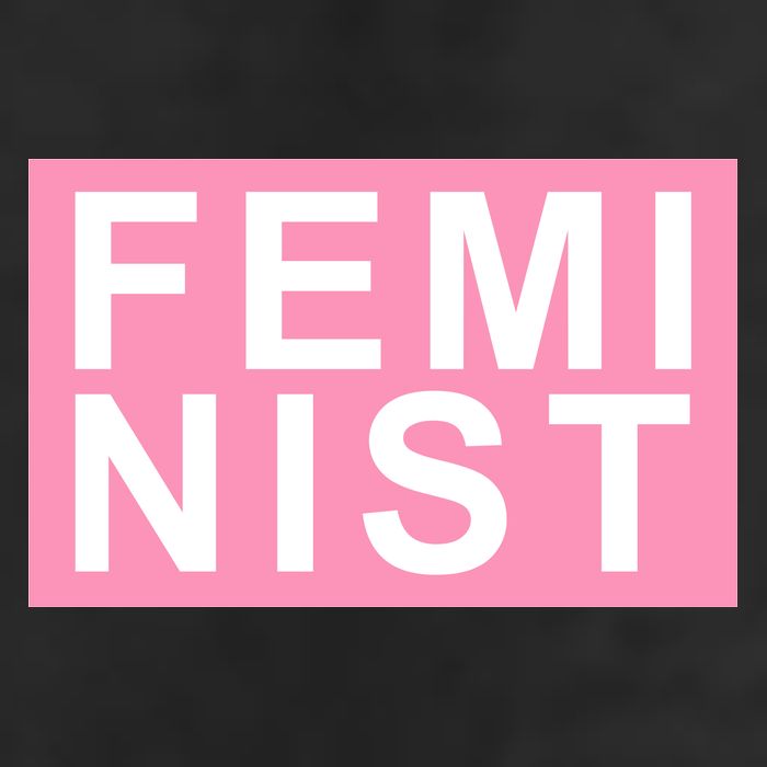 Feminist Pink Logo 7 Panel Mesh Trucker Snapback Hat