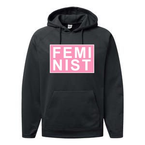 Feminist Pink Logo Performance Fleece Hoodie