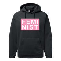 Feminist Pink Logo Performance Fleece Hoodie