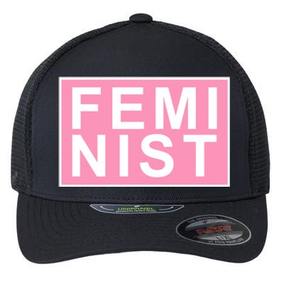 Feminist Pink Logo Flexfit Unipanel Trucker Cap