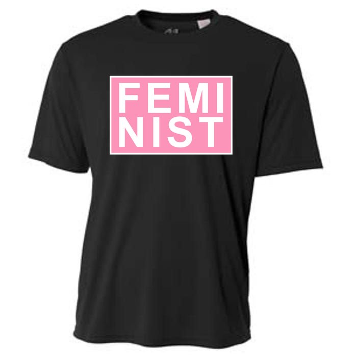 Feminist Pink Logo Cooling Performance Crew T-Shirt