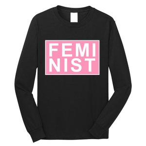 Feminist Pink Logo Long Sleeve Shirt