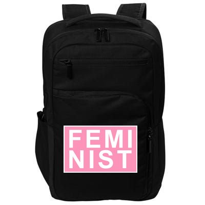 Feminist Pink Logo Impact Tech Backpack