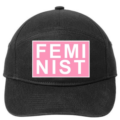 Feminist Pink Logo 7-Panel Snapback Hat