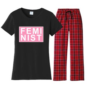 Feminist Pink Logo Women's Flannel Pajama Set