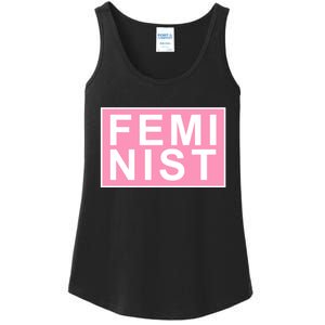 Feminist Pink Logo Ladies Essential Tank