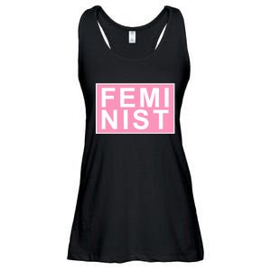 Feminist Pink Logo Ladies Essential Flowy Tank