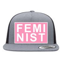 Feminist Pink Logo Flat Bill Trucker Hat