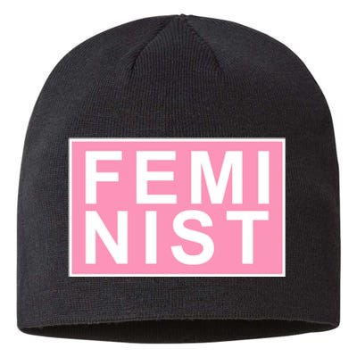 Feminist Pink Logo Sustainable Beanie