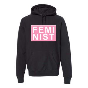 Feminist Pink Logo Premium Hoodie