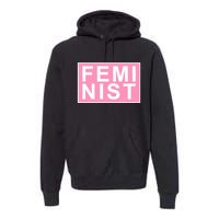 Feminist Pink Logo Premium Hoodie