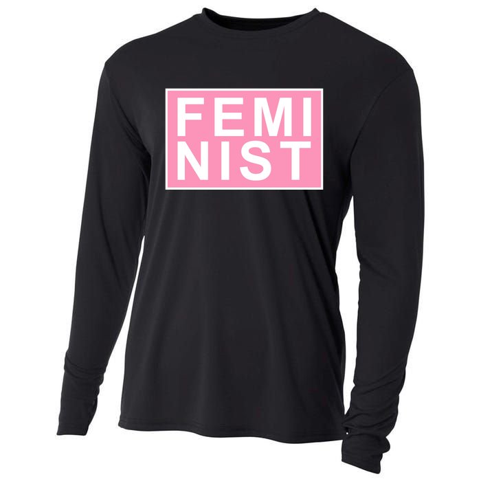 Feminist Pink Logo Cooling Performance Long Sleeve Crew