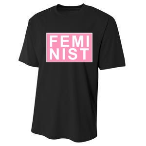 Feminist Pink Logo Performance Sprint T-Shirt