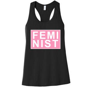 Feminist Pink Logo Women's Racerback Tank