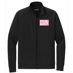 Feminist Pink Logo Stretch Full-Zip Cadet Jacket