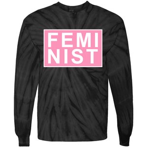 Feminist Pink Logo Tie-Dye Long Sleeve Shirt