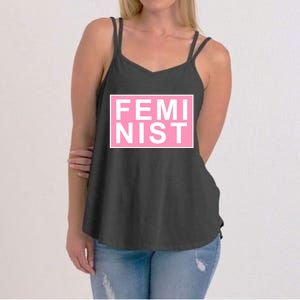 Feminist Pink Logo Women's Strappy Tank