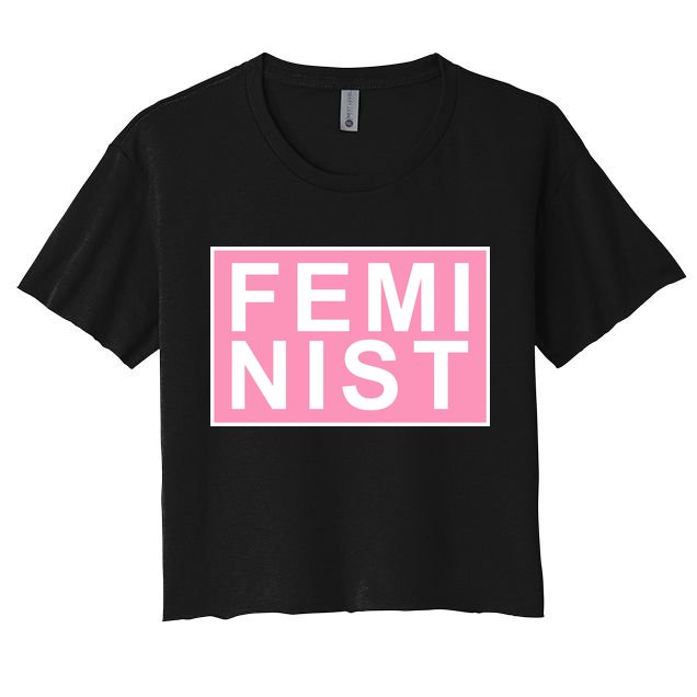 Feminist Pink Logo Crop Top