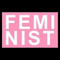Feminist Pink Logo Women's V-Neck T-Shirt