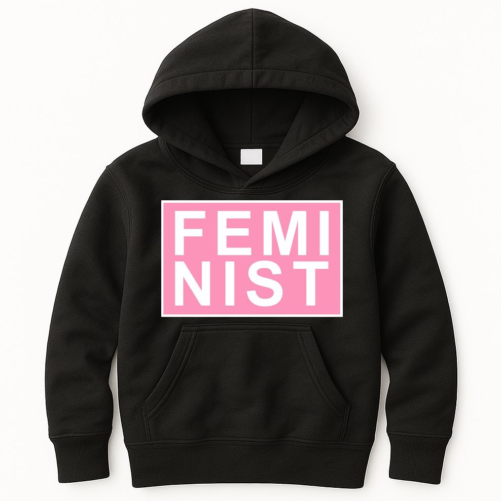 Feminist Pink Logo Kids Hoodie