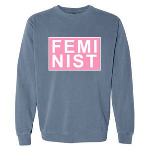 Feminist Pink Logo Garment-Dyed Sweatshirt