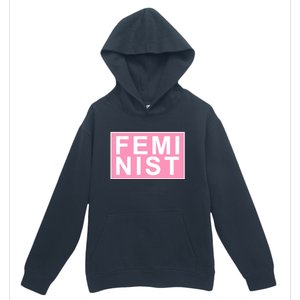 Feminist Pink Logo Urban Pullover Hoodie