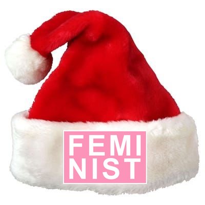 Feminist Pink Logo Premium Christmas Santa Hat