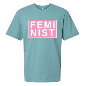 Feminist Pink Logo Sueded Cloud Jersey T-Shirt