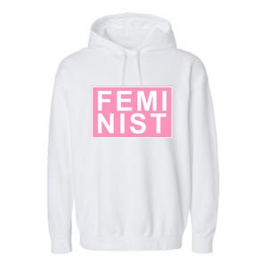 Feminist Pink Logo Garment-Dyed Fleece Hoodie