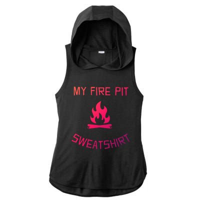 Fire Pit Lake Life Campfire Bonfire Camping Gift Ladies PosiCharge Tri-Blend Wicking Draft Hoodie Tank