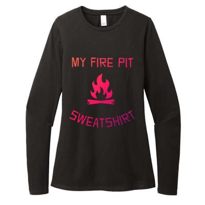 Fire Pit Lake Life Campfire Bonfire Camping Gift Womens CVC Long Sleeve Shirt