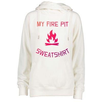 Fire Pit Lake Life Campfire Bonfire Camping Gift Womens Funnel Neck Pullover Hood