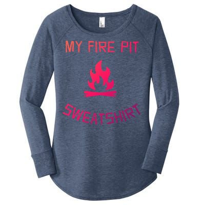 Fire Pit Lake Life Campfire Bonfire Camping Gift Women's Perfect Tri Tunic Long Sleeve Shirt