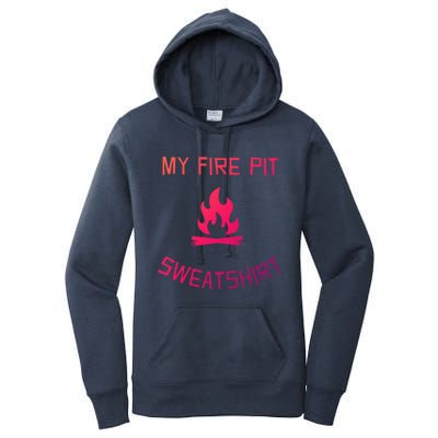 Fire Pit Lake Life Campfire Bonfire Camping Gift Women's Pullover Hoodie