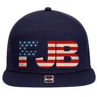 FJB Pocket Logo F*ck Joe Biden 7 Panel Mesh Trucker Snapback Hat