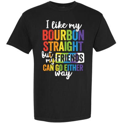 Funny Pride LGBT Ally Gift Bourbon Straight Friends Premium Garment-Dyed Heavyweight T-Shirt