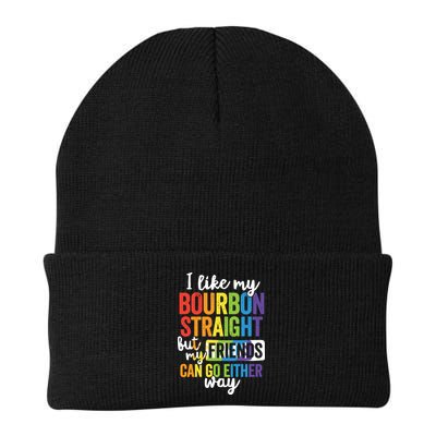 Funny Pride LGBT Ally Gift Bourbon Straight Friends Premium Beanie