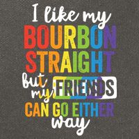 Funny Pride LGBT Ally Gift Bourbon Straight Friends Premium Cotton Canvas Backpack