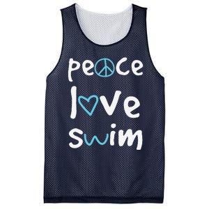 Funny Peace Love Swim Cute Gift Swimmer Gift Love To Swim Mesh Reversible Basketball Jersey Tank