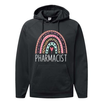 Future Pharmacist Leopard Rainbow Pharmacy Week Appreciation Performance Fleece Hoodie