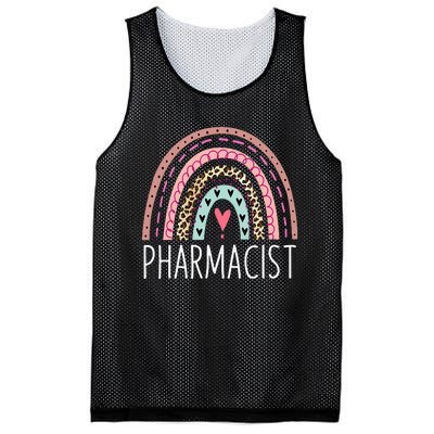 Future Pharmacist Leopard Rainbow Pharmacy Week Appreciation Mesh Reversible Basketball Jersey Tank