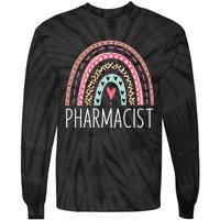 Future Pharmacist Leopard Rainbow Pharmacy Week Appreciation Tie-Dye Long Sleeve Shirt