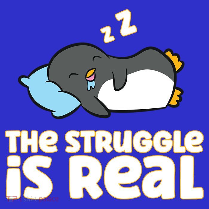 Funny Penguin Lover The Struggle Is Real  Mousepad